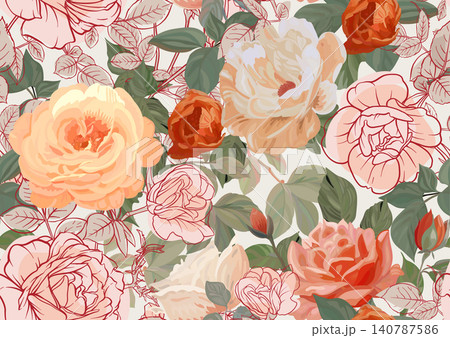 roses seamless pattern 3 roses seamless pattern 3 140787586