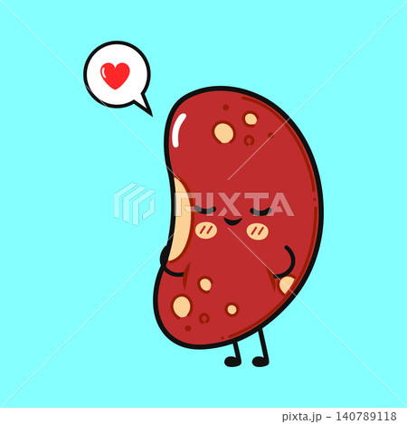 Cute red bean love character illustration Cute red bean love character illustration 140789118