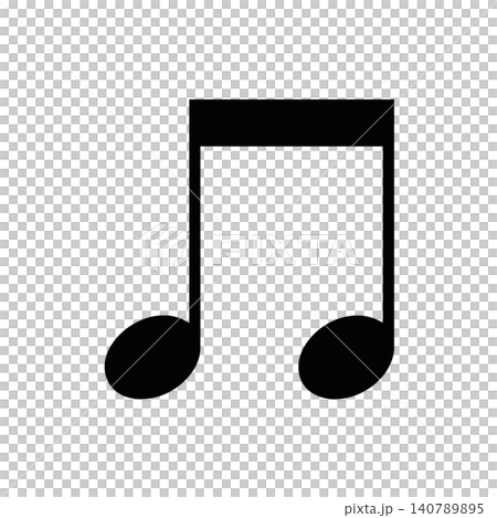 帶光束的八分音符圖示（向量圖） 140789895