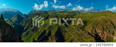 Picturesque panoramic landscape of the Aral Gorge, Kyrgyzstan 140790004