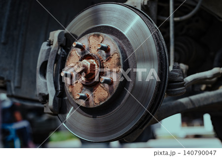 Car brake disk close up view Car brake disk close up view 140790047