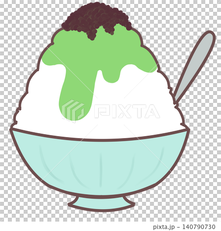 抹茶あずきのかき氷 抹茶あずきのかき氷 140790730