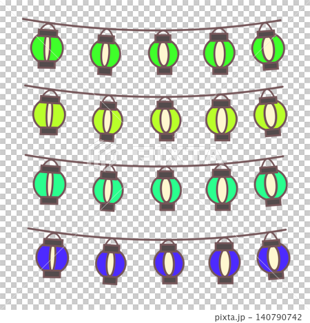 Green and blue lanterns 140790742