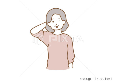 舌を出す表情の女性 舌を出す表情の女性 140791561