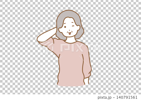 舌を出す表情の女性 舌を出す表情の女性 140791561