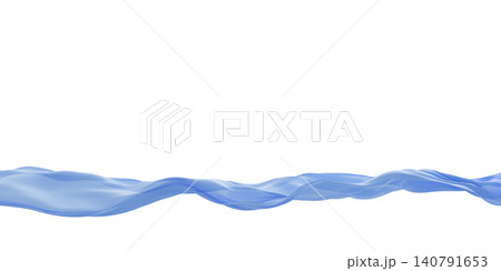 Abstract pastel blue design of sheer fabric waving isolated on white background with copy space 3D render Abstract pastel blue design of sheer fabric waving isolated on white background with copy space 3D render 140791653