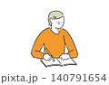 勉強する女性 140791654