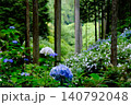 東京あきる野市の紫陽花の名所あじさい山の景観 140792048