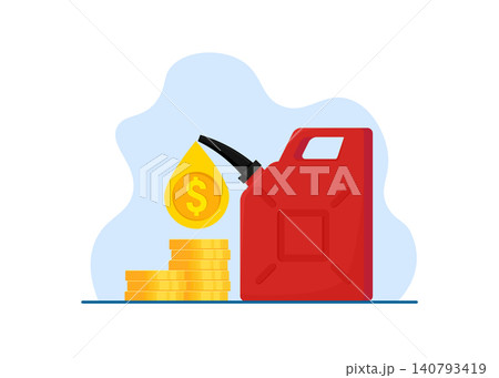 Global Gas Prices and Fuel Economy Impact Illustration 140793419