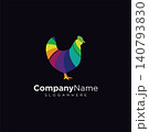 Abstract Hen Logo colorfull Vector Illustration Icon. Logo Chicken Bird flat design 140793830