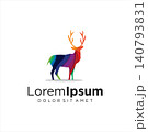 Colorful creative geometric deer Logo Suitable For Company Logos Business Media Games Personal Needs And Others 140793831