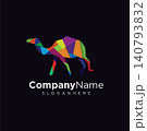 Colorful creative geometric camel Logo Suitable For Company Logos Business Media Games Personal Needs And Others 140793832