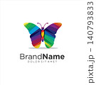 Colorful creative geometric butterfly Logo Suitable For Company Logos Business Media Games Personal Needs And Others 140793833