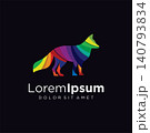 Colorful creative geometric wolf Logo Suitable For Company Logos Business Media Games Personal Needs And Others 140793834