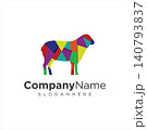 Colorful creative geometric sheep Logo Suitable For Company Logos Business Media Games Personal Needs And Others 140793837