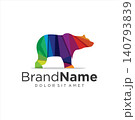 Colorful creative geometric Bears Logo Suitable For Company Logos Business Media Games Personal Needs And Others 140793839