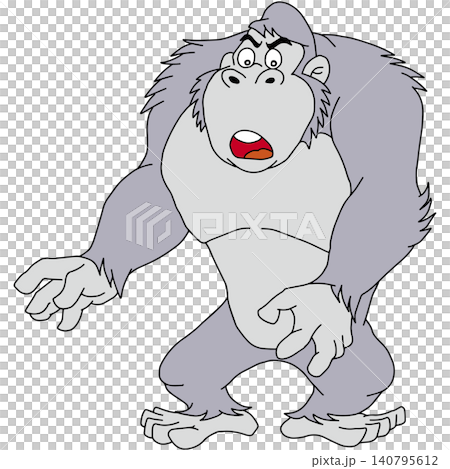 Hand-drawn animal illustration ☆ Gorilla 140795612
