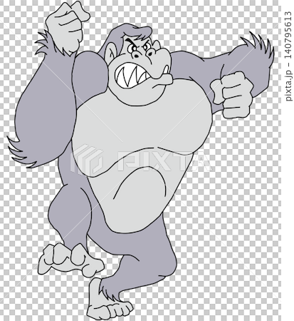 Hand-drawn animal illustration ☆ Gorilla Hand-drawn animal illustration ☆ Gorilla 140795613
