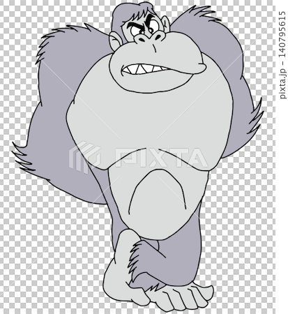 Hand-drawn animal illustration ☆ Gorilla Hand-drawn animal illustration ☆ Gorilla 140795615