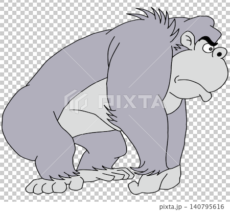 Hand-drawn animal illustration ☆ Gorilla Hand-drawn animal illustration ☆ Gorilla 140795616