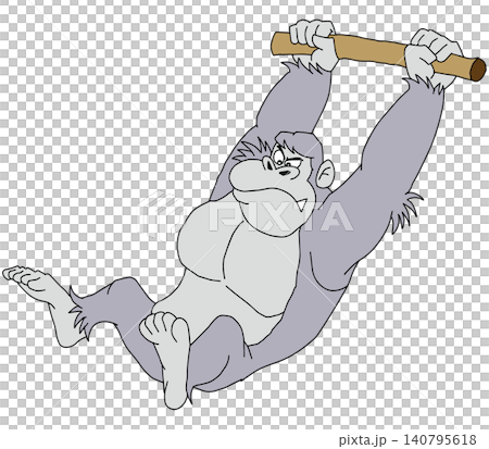 Hand-drawn animal illustration ☆ Gorilla Hand-drawn animal illustration ☆ Gorilla 140795618
