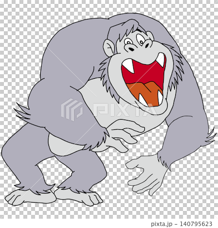 Hand-drawn animal illustration ☆ Gorilla Hand-drawn animal illustration ☆ Gorilla 140795623