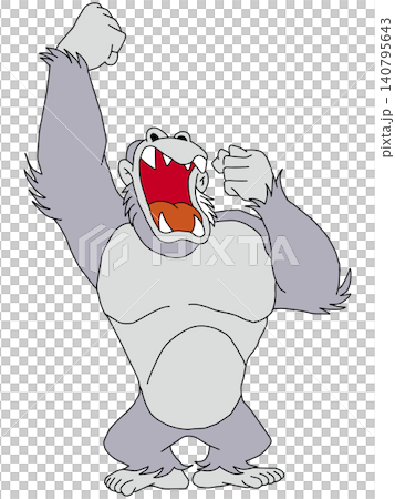 Hand-drawn animal illustration ☆ Gorilla Hand-drawn animal illustration ☆ Gorilla 140795643