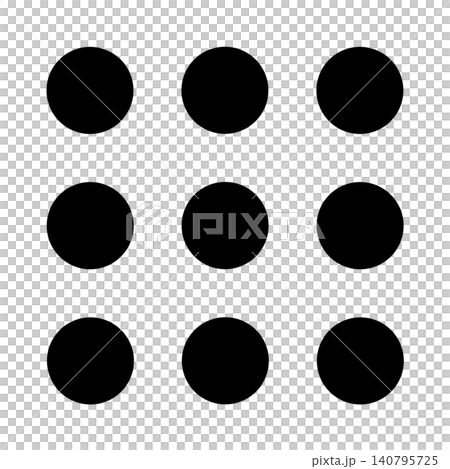 Simple round menu icons 3x3 Simple round menu icons 3x3 140795725