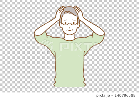 Man holding his head Man holding his head 140796389