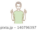 親指を立てる男性 140796397