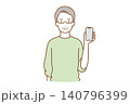 スマホを持つ男性 140796399