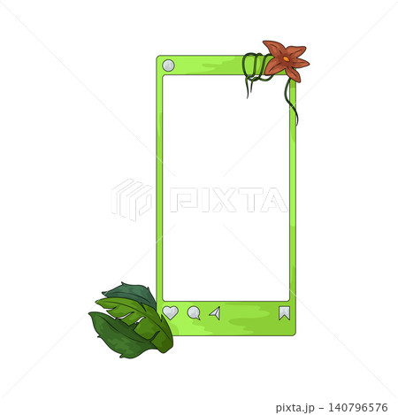 Illustration of Floral Fantasy Social Media Frame Illustration of Floral Fantasy Social Media Frame 140796576