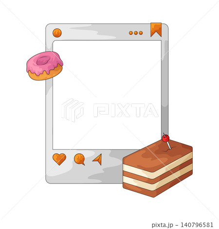 Illustration of Sweet Treats Delight Social Media Frame Illustration of Sweet Treats Delight Social Media Frame 140796581