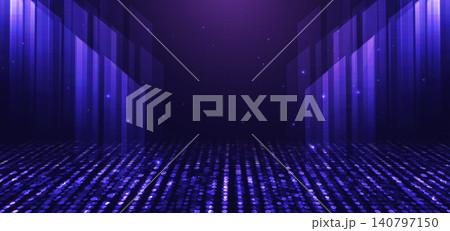 Abstract technology background featuring glowing purple data streams, digital wave patterns. Abstract technology background featuring glowing purple data streams, digital wave patterns. 140797150