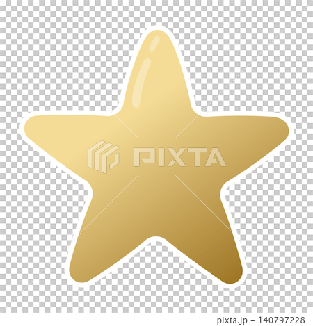 Puffy sticker-style gold gradient star icons Puffy sticker-style gold gradient star icons 140797228