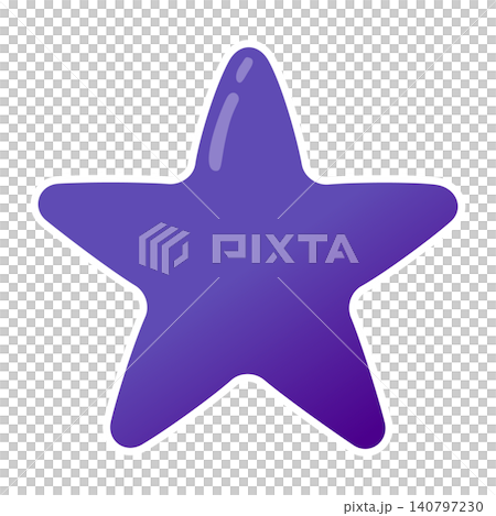 Puffy sticker-style purple gradient star icons Puffy sticker-style purple gradient star icons 140797230
