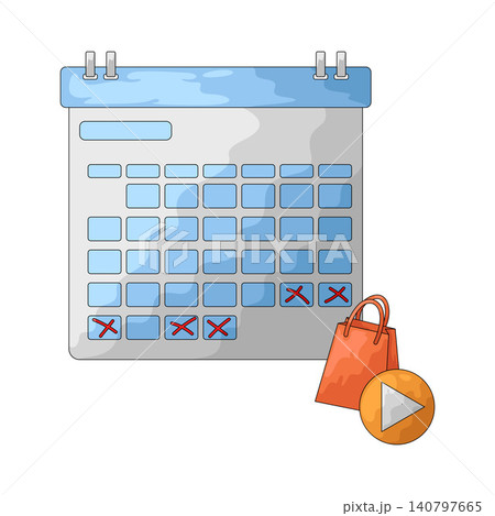 Illustration of Content Calendar 140797665