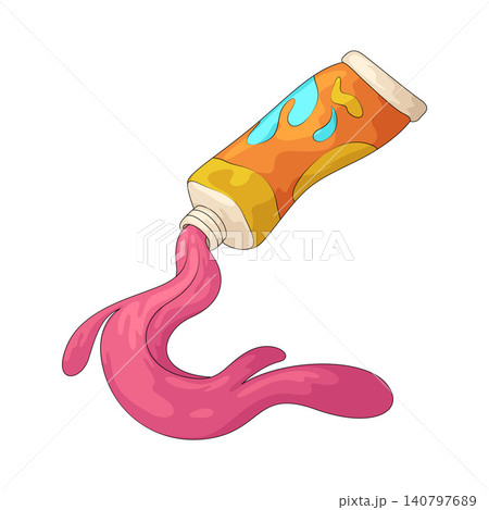 Illustration of Paint Tube Illustration of Paint Tube 140797689
