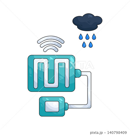Illustration of smart weather sensor 140798409