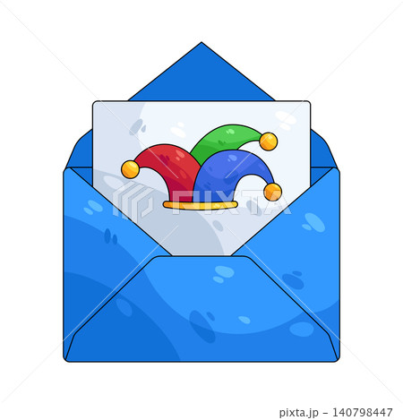 Illustration of envelope April Fools Illustration of envelope April Fools 140798447