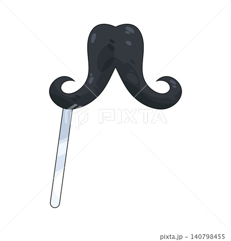 Illustration of mustache stick Illustration of mustache stick 140798455