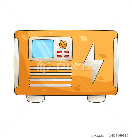 Illustration of portable power generator Illustration of portable power generator 140799412