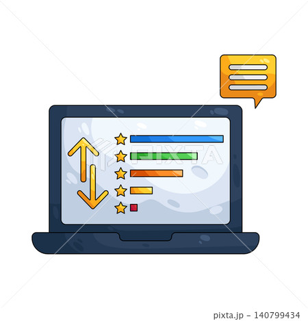 Illustration of customer satisfaction report 140799434