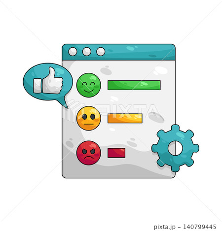 Illustration of customer feedback survey 140799445