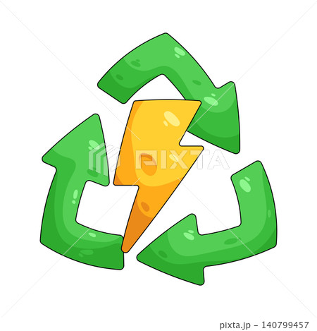 Illustration of Recycle energy Illustration of Recycle energy 140799457