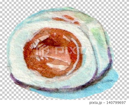 Water mochi painted in watercolor Water mochi painted in watercolor 140799697