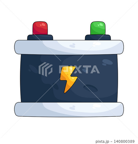 Illustration of car battery Illustration of car battery 140800389