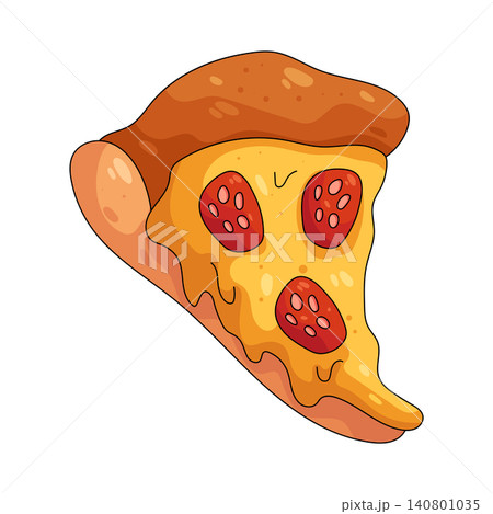 Illustration of pepperoni pizza 140801035