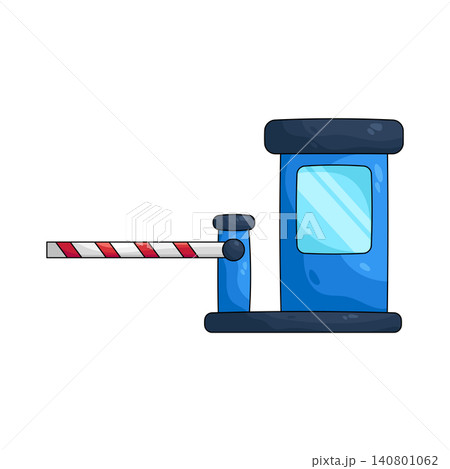 Illustration of toll booth Illustration of toll booth 140801062