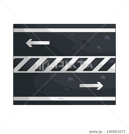 Illustration of two way road Illustration of two way road 140801071